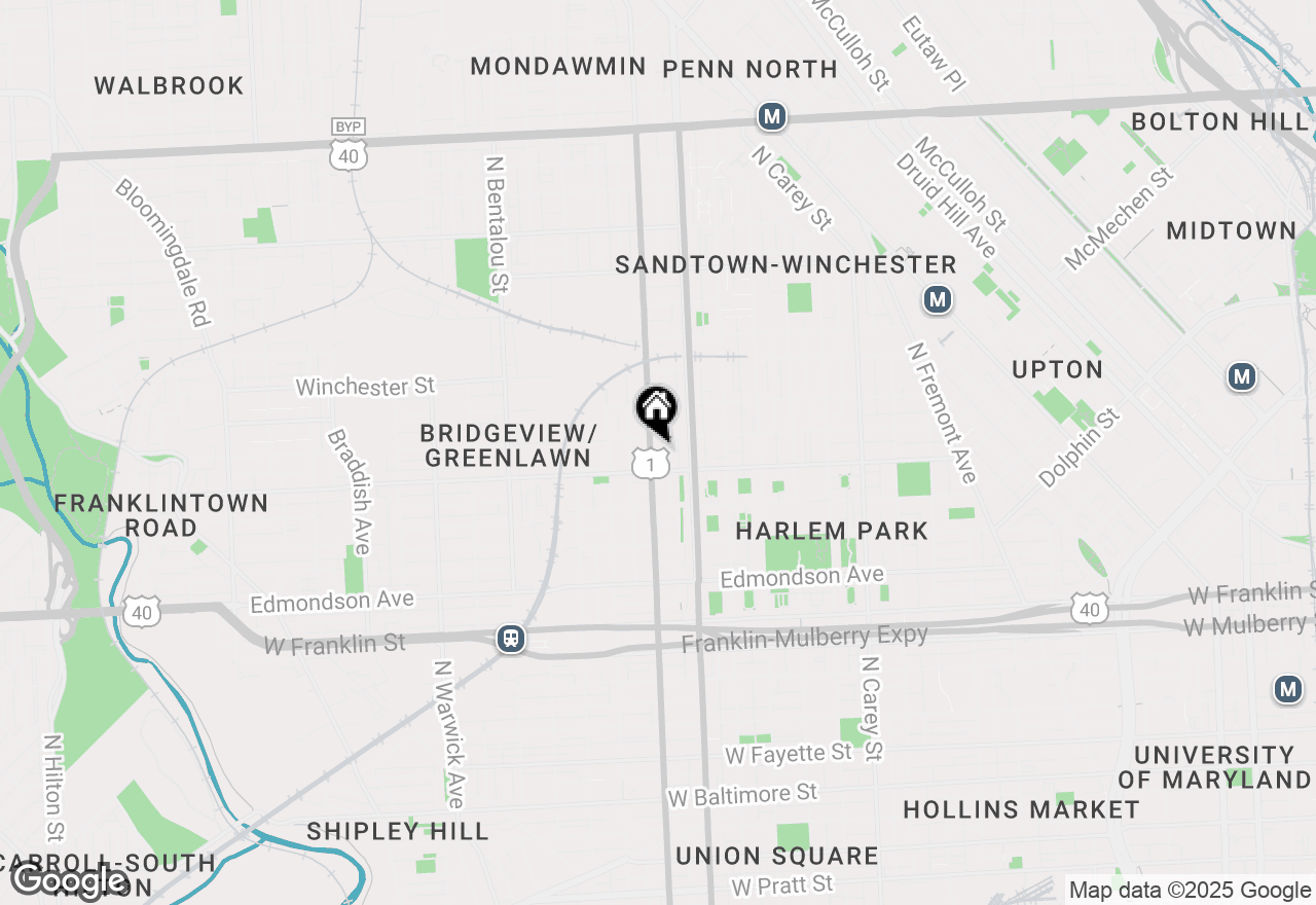 Map of 915 N Monroe Street, Baltimore, MD 21217