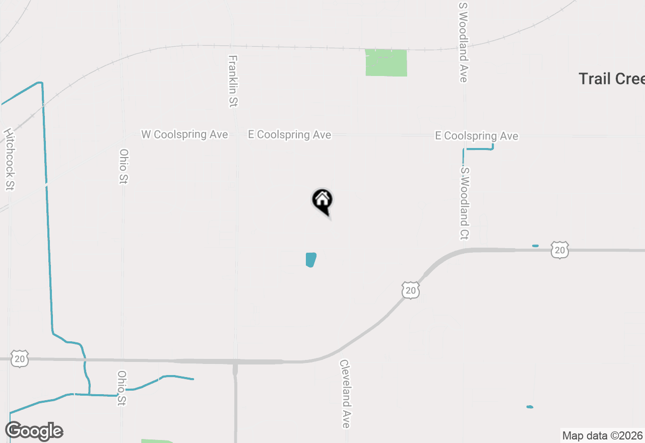 Map of 210 Lawndale Place, Michigan City, IN 46360