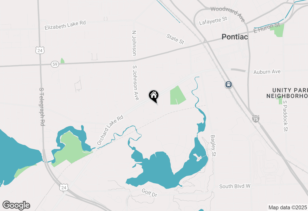 Map of 44 Lake Street, Pontiac, MI 48341