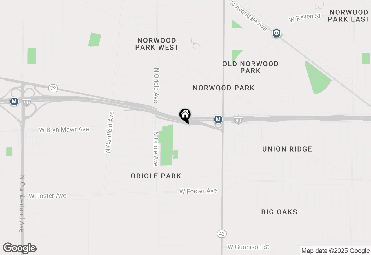 Map of 7424 W Gregory Street, Chicago, IL 60656