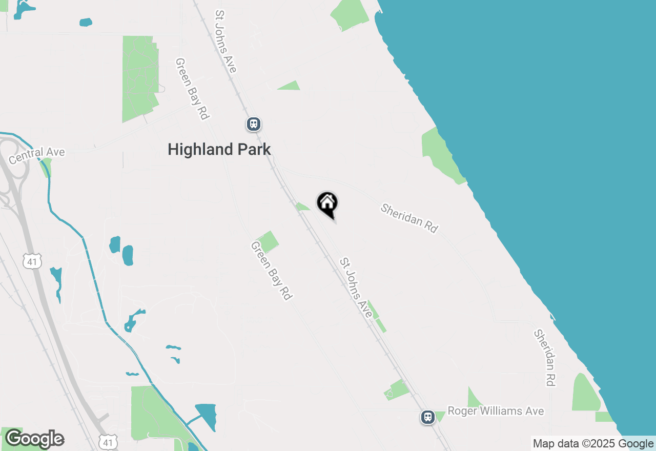 Map of 1345 Saint Johns Avenue, Highland Park, IL 60035