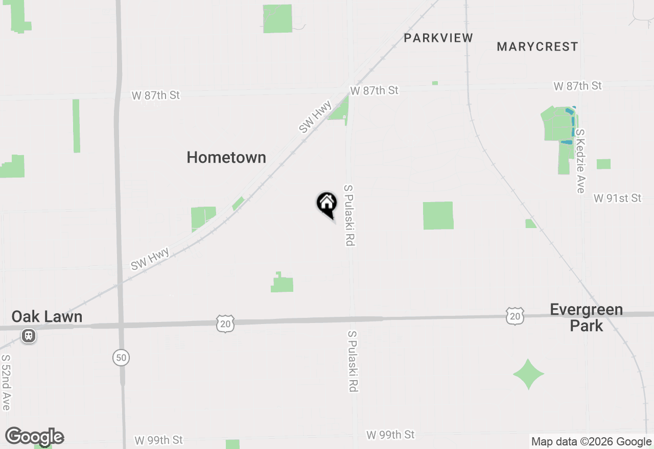 Map of 9128 S Komensky Avenue, Oak Lawn, IL 60453