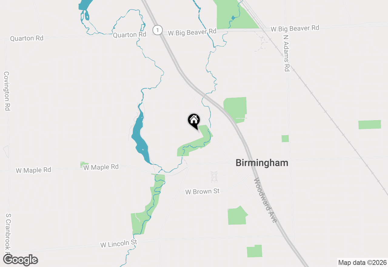 Map of 469 Bonnie Brier Street, Birmingham, MI 48009
