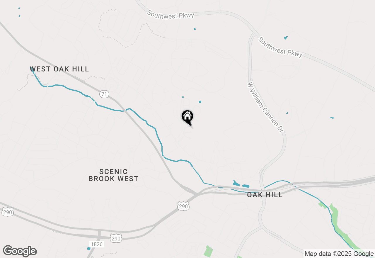 Map of 7313 Highland Bluff Cv, Austin, TX 78735