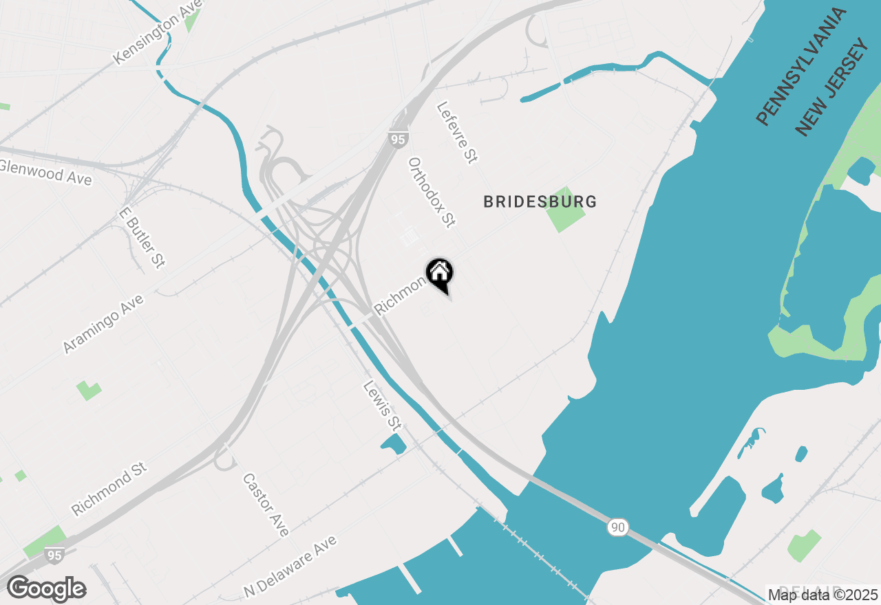 Map of 2863 Hedley Street, Philadelphia, PA 19137