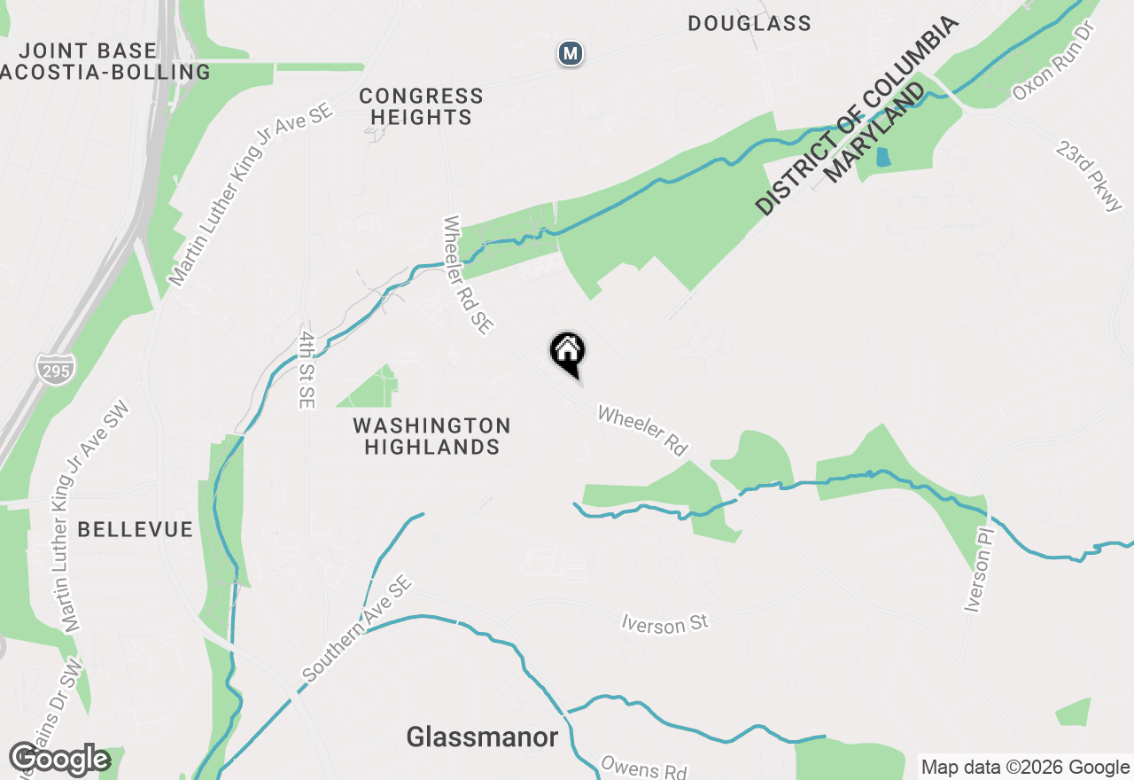 Map of 4300 Wheeler Road Se, Washington, DC 20032