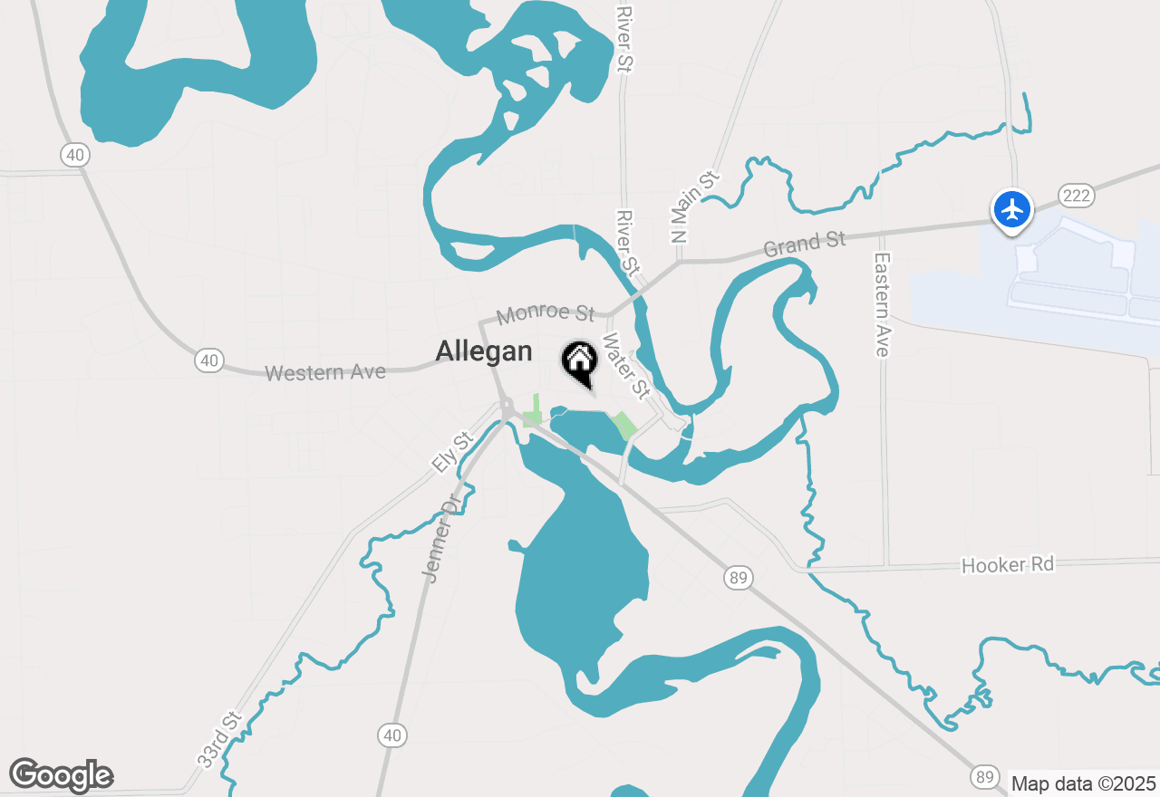 Map of 241 Hubbard Street, Allegan, MI 49010