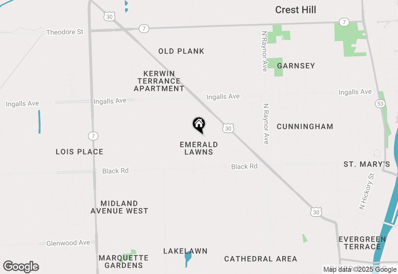 Map of 914 Catherine Street, Joliet, IL 60435