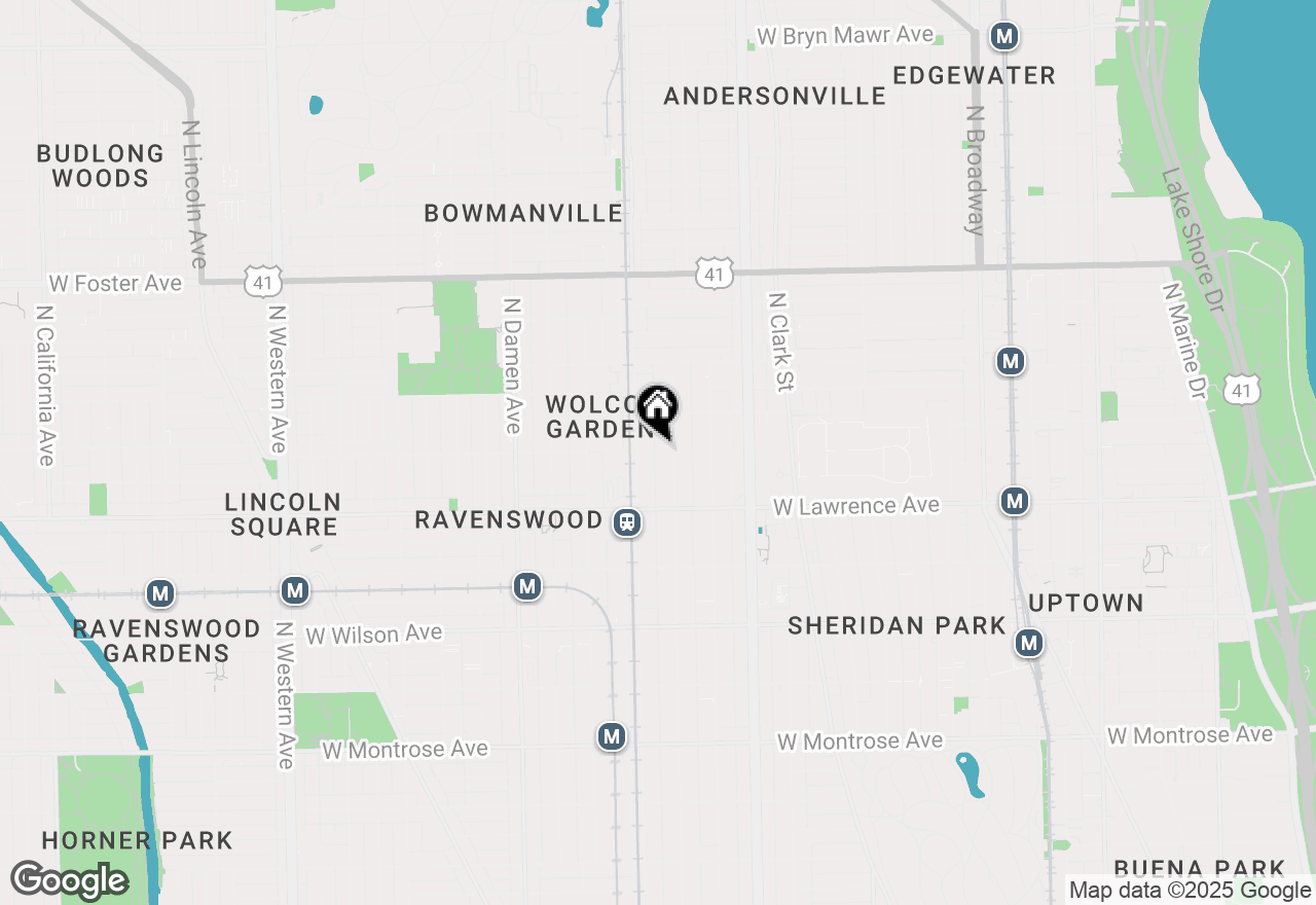 Map of 4860 N Hermitage Avenue #3E, Chicago, IL 60640