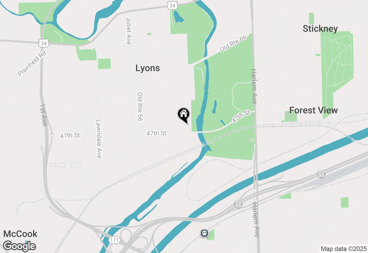 Map of 4620 Fishermans Terrace #GE, Lyons, IL 60534