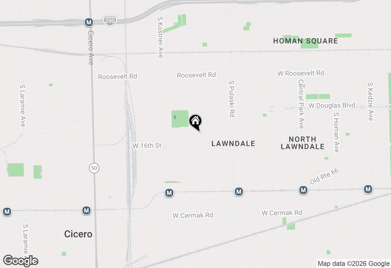Map of 1524 S Keeler Avenue, Chicago, IL 60623