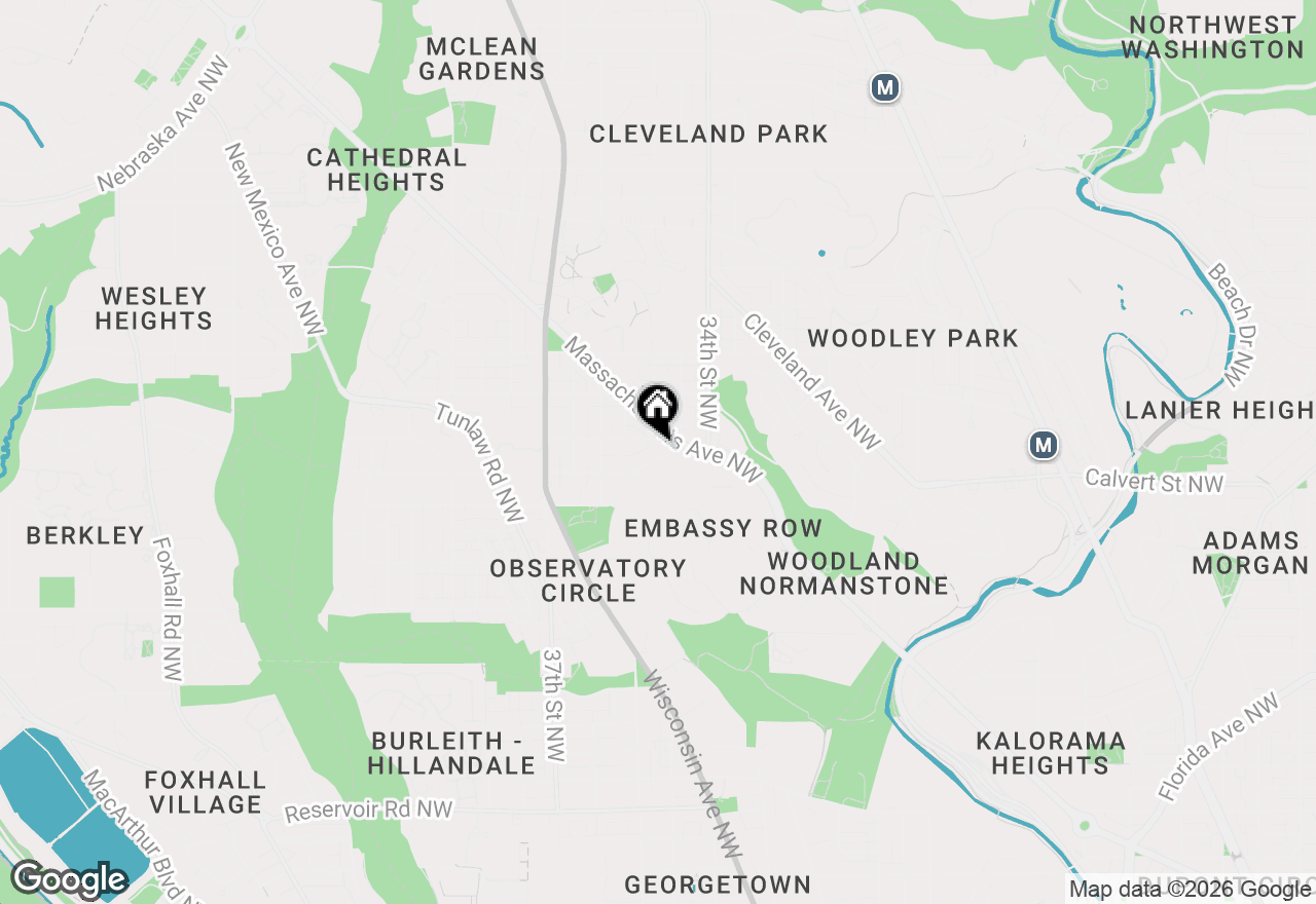 Map of 99 Observatory Circle Nw, Washington, DC 20008