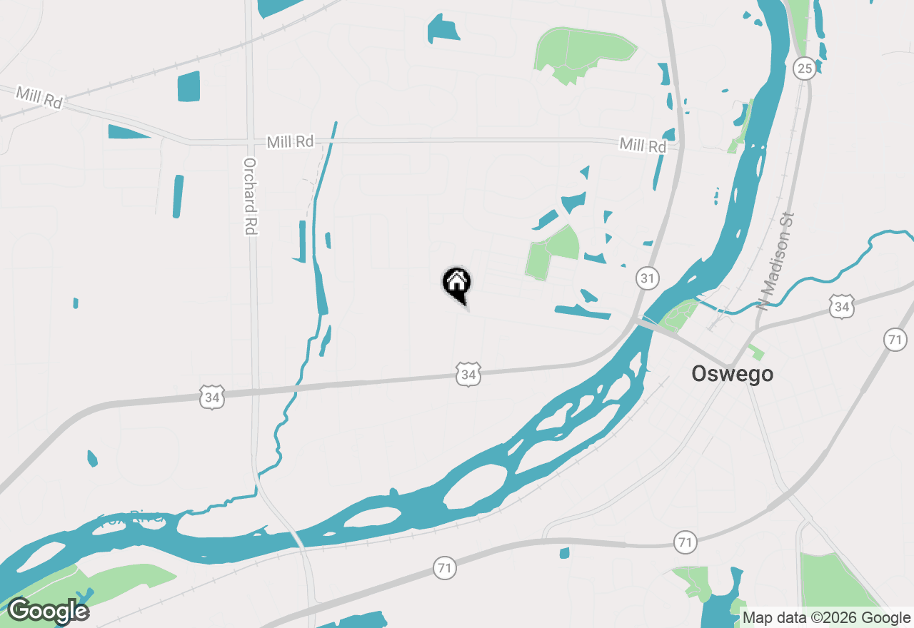 Map of 130 West Harvest Court, Oswego, IL 60543