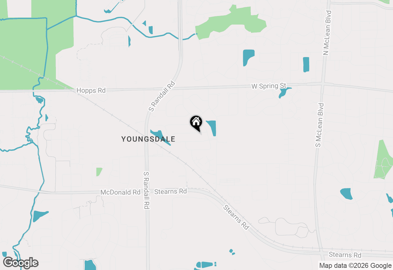 Map of 1635 Rosehall Lane, Elgin, IL 60123