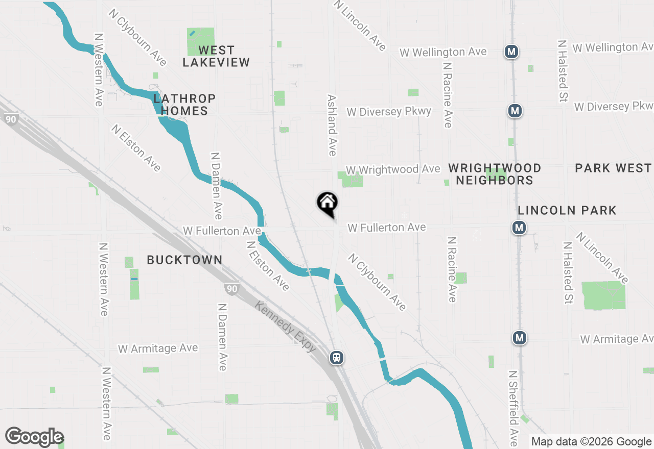 Map of 1610 W Fullerton Avenue #503, Chicago, IL 60614