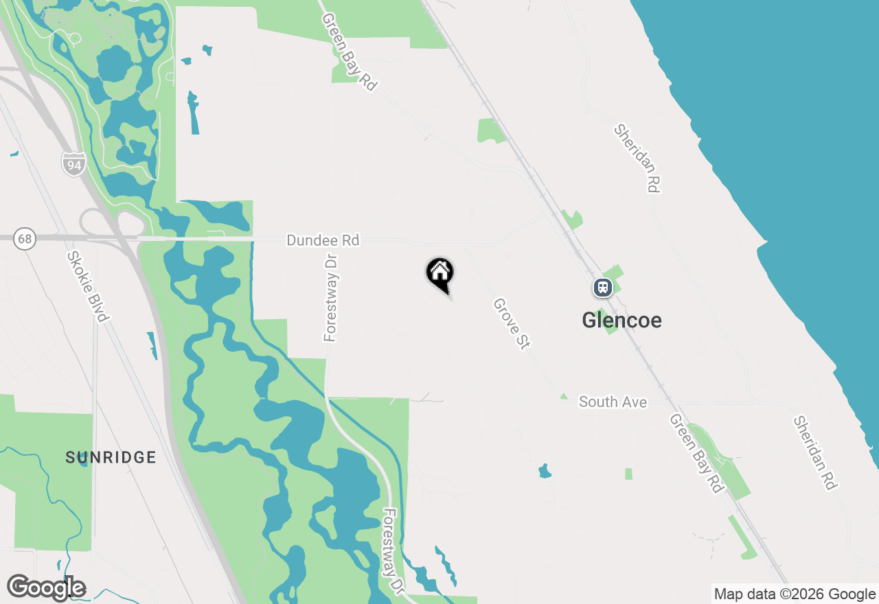 Map of 847 Valley Road, Glencoe, IL 60022