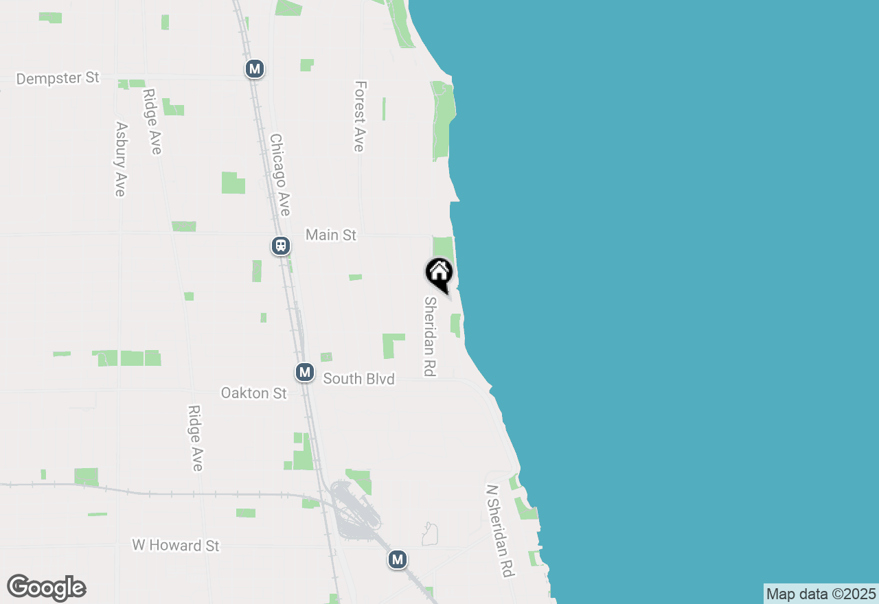 Map of 715 Sheridan Road, Evanston, IL 60202