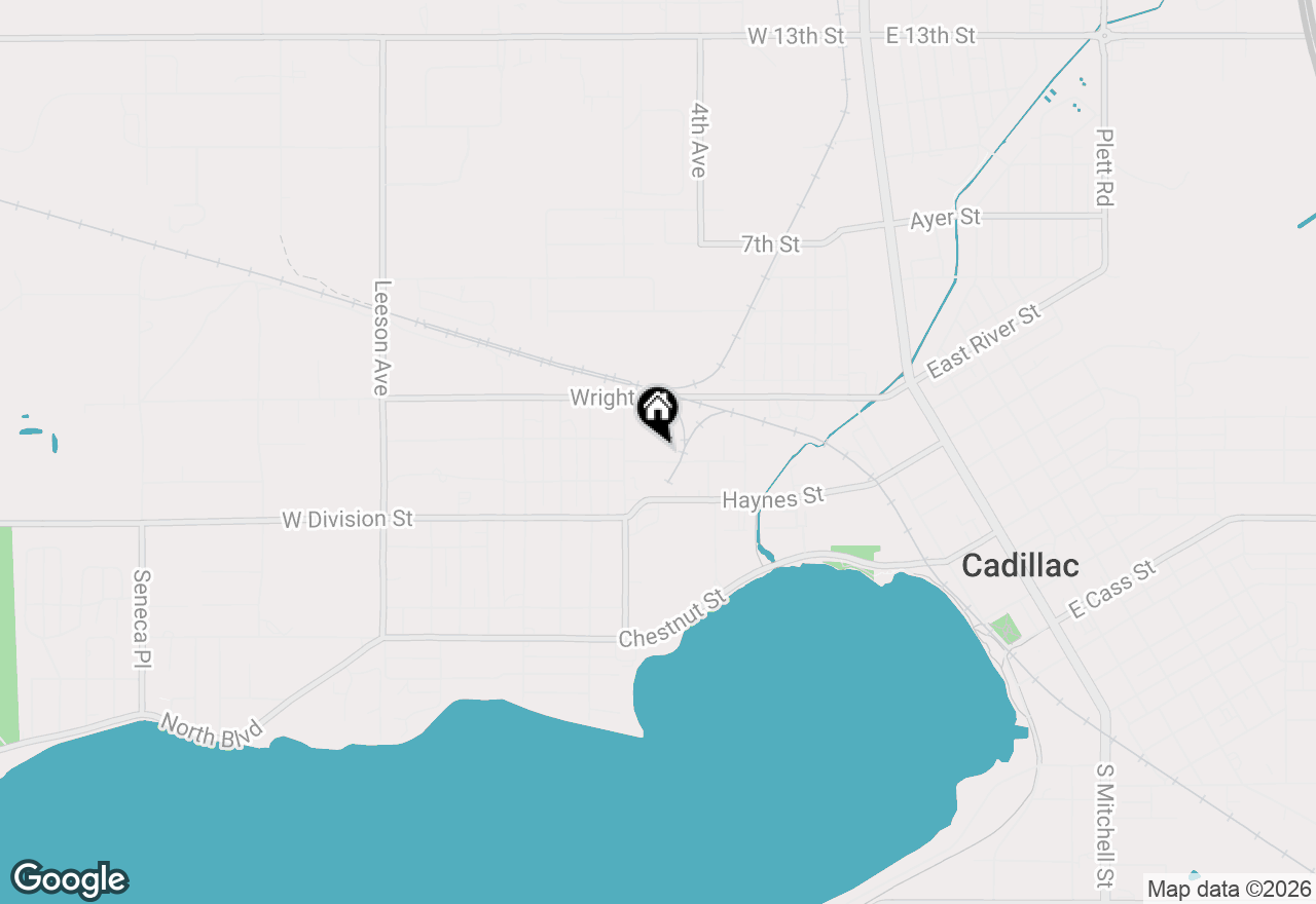 Map of 536 Aldrich Street, Cadillac, MI 49601