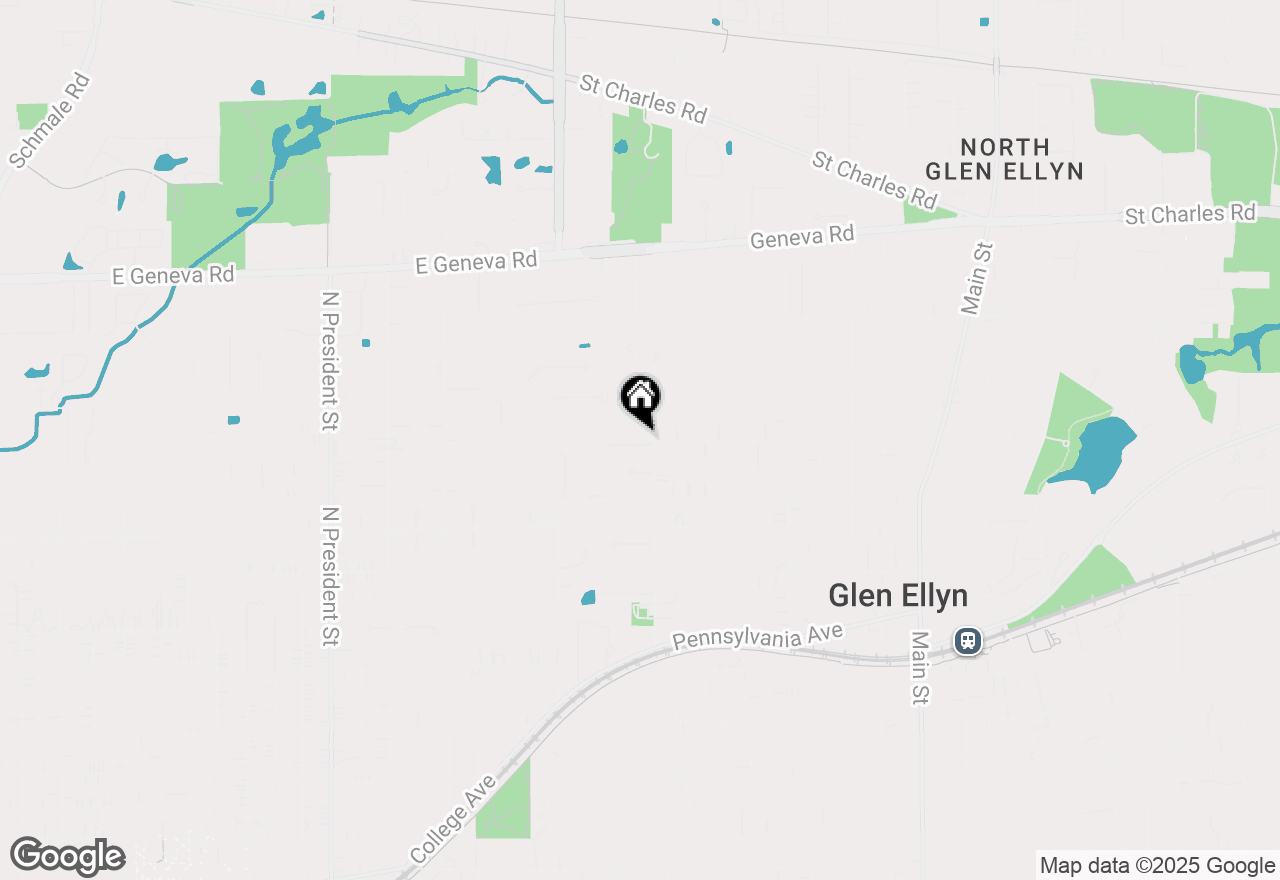 Map of 646 Kenilworth Avenue, Glen Ellyn, IL 60137