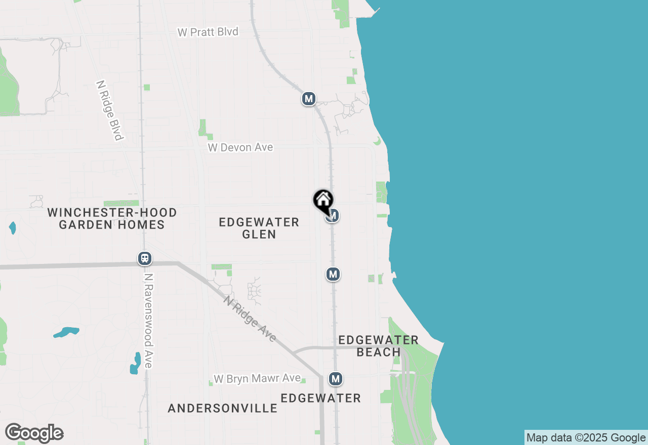 Map of 6135 N Broadway Street #303, Chicago, IL 60660