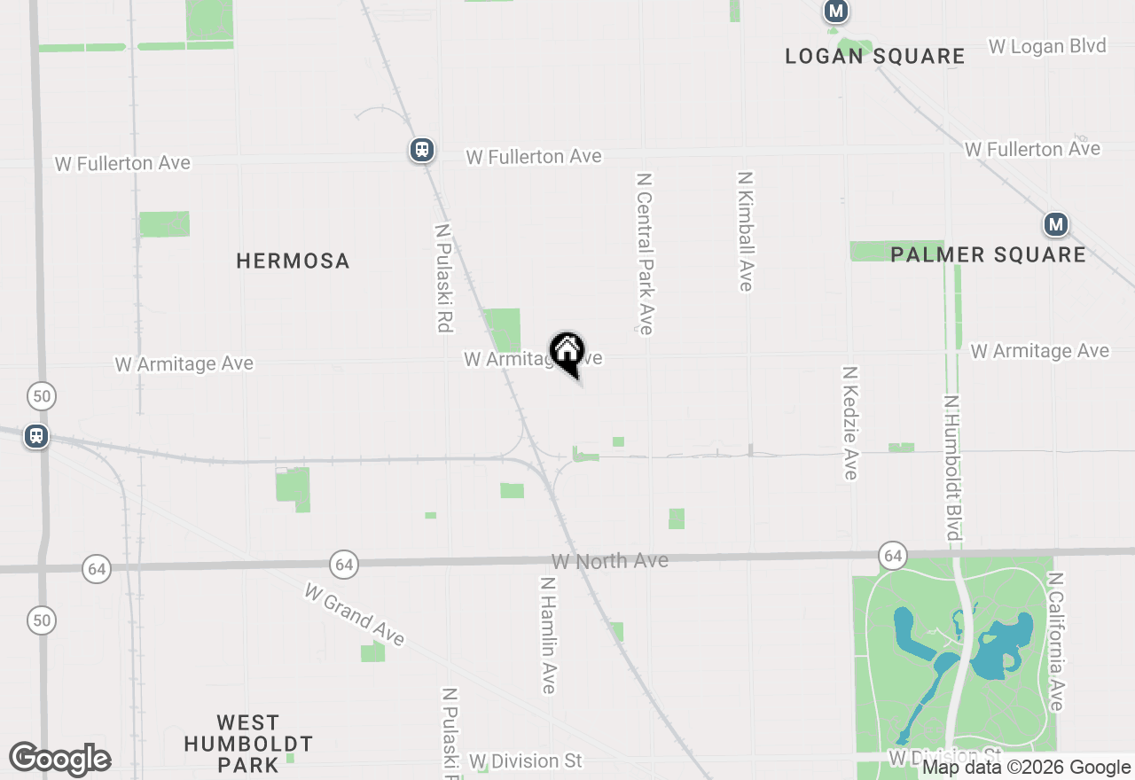Map of 1920 N Ridgeway Avenue #1, Chicago, IL 60647