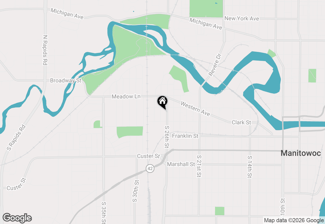 Map of 715 S 27th St, Manitowoc, WI 54220