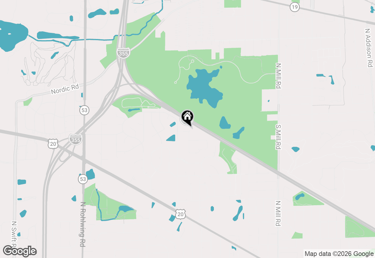 Map of 1216 W Grove Street, Addison, IL 60101