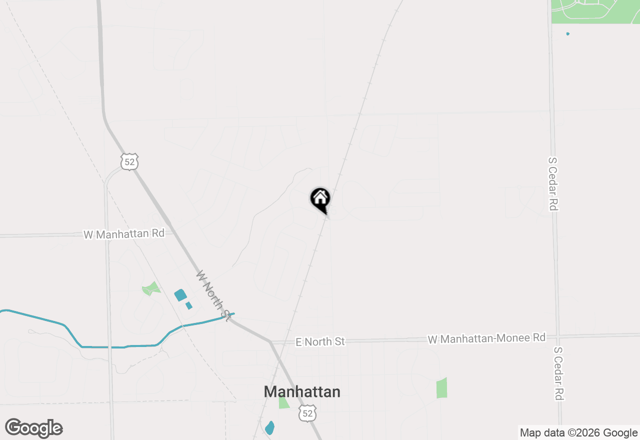 Map of 25025 Clare Circle, Manhattan, IL 60442