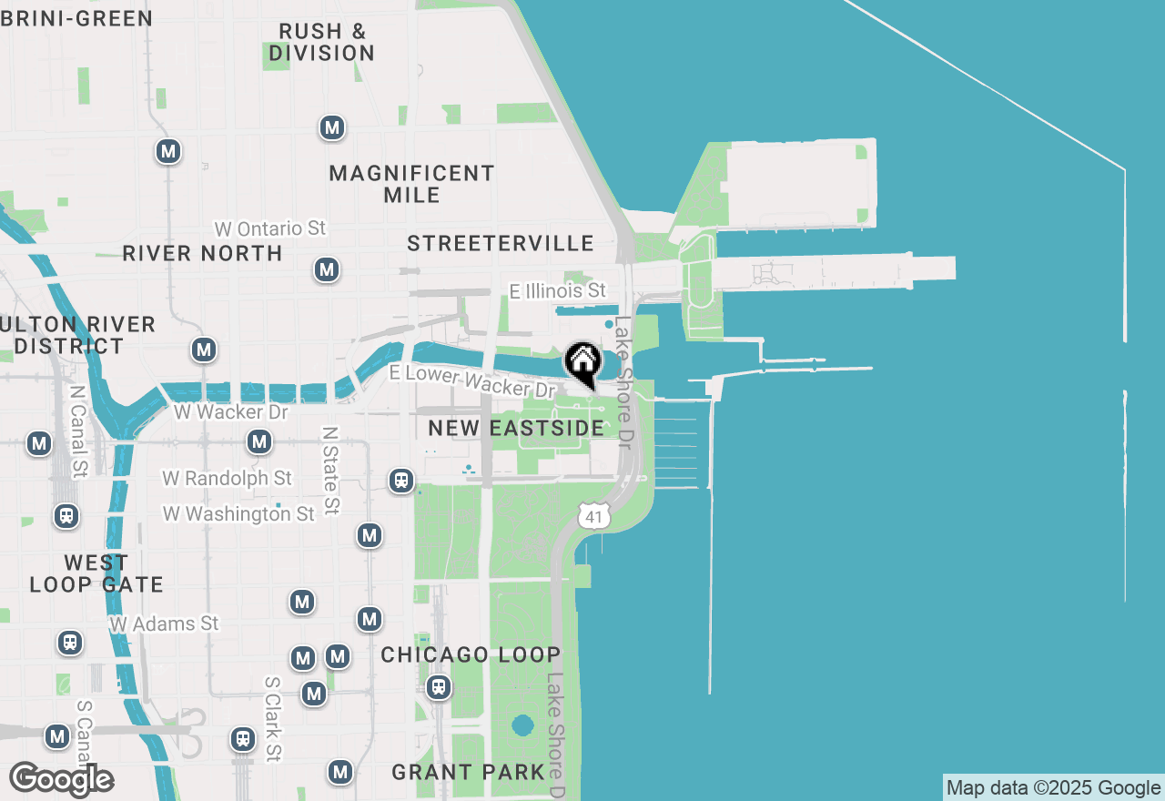 Map of 420 E Waterside Drive #3704, Chicago, IL 60601