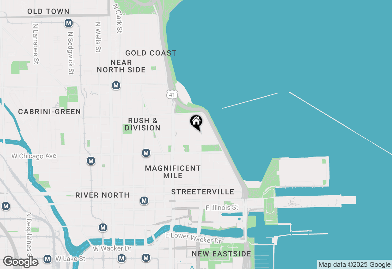 Map of 222 E Chestnut Street #7B, Chicago, IL 60611