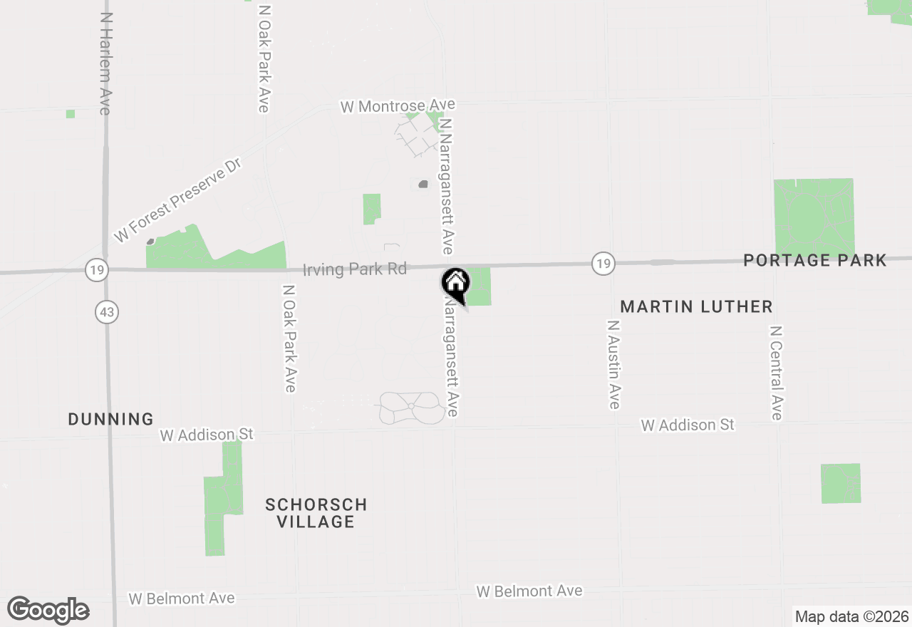 Map of 3853 N Narragansett Avenue #203, Chicago, IL 60634