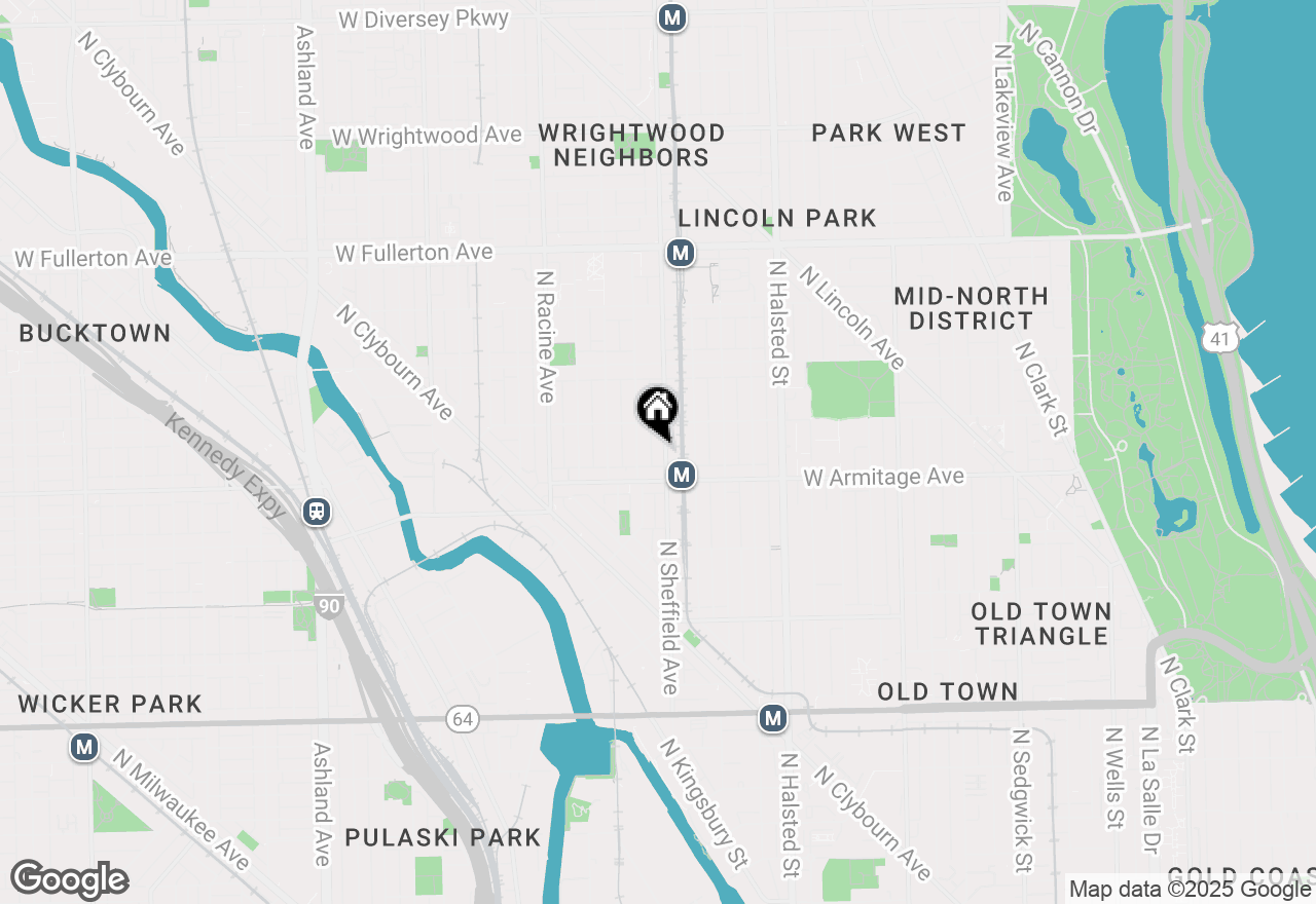Map of 2028 N Sheffield Avenue #1, Chicago, IL 60614