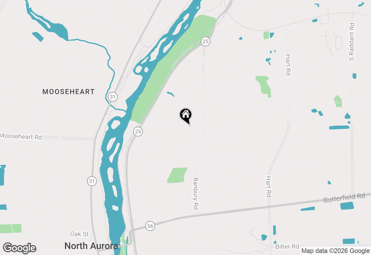 Map of 242 Sussex Lane, North Aurora, IL 60542