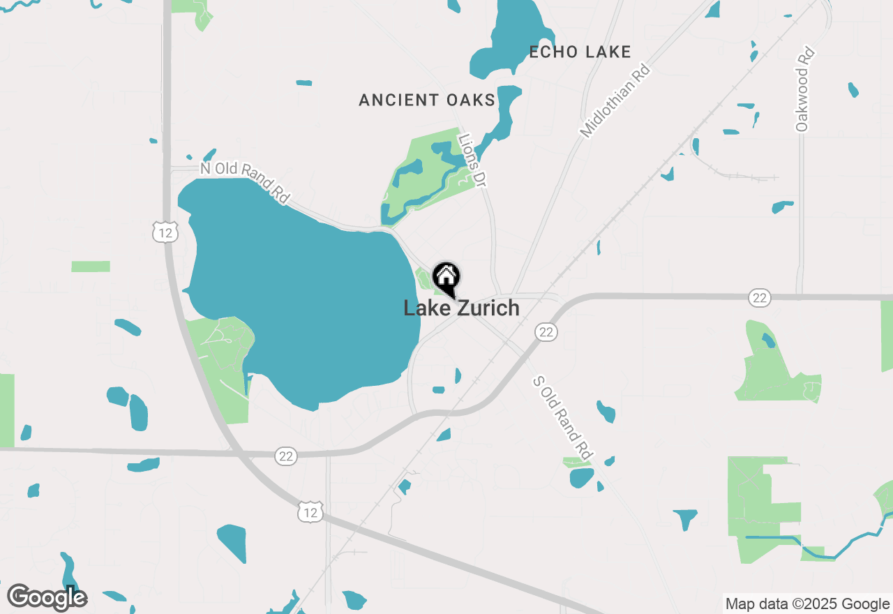 Map of 34 Lakeview Place, Lake Zurich, IL 60047