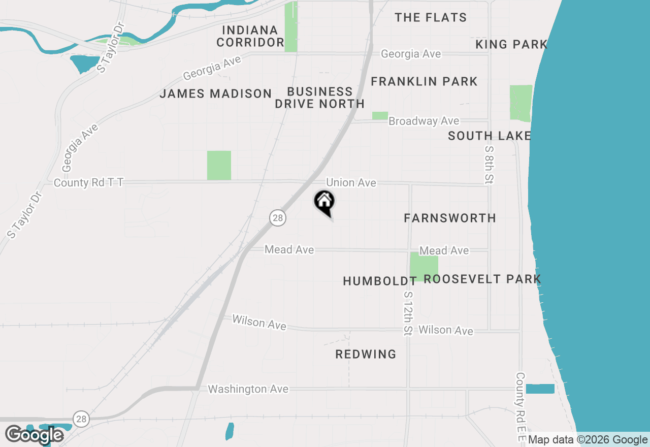 Map of 1615 Ashland Ave, Sheboygan, WI 53081