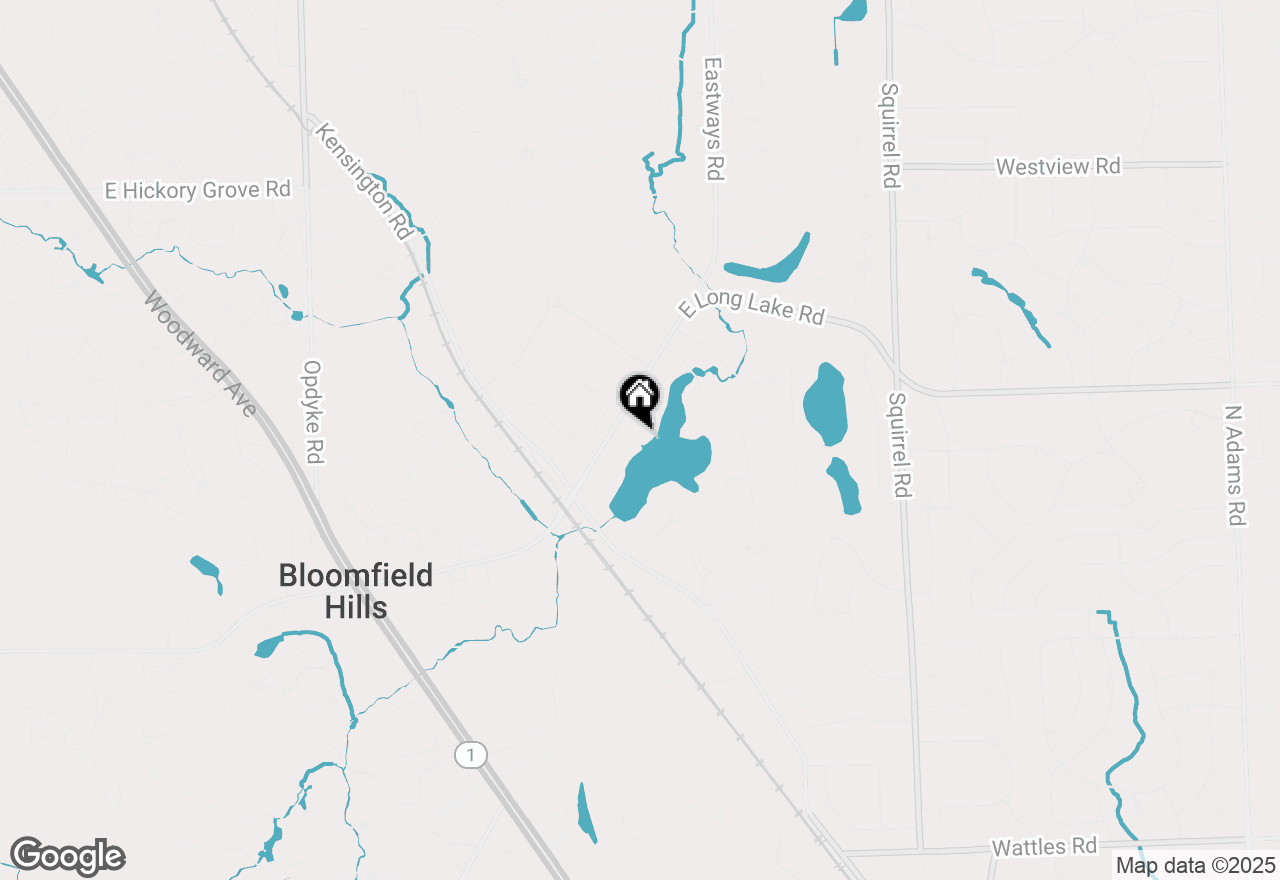 Map of 490 E Long Lake Road, Bloomfield Hills, MI 48304