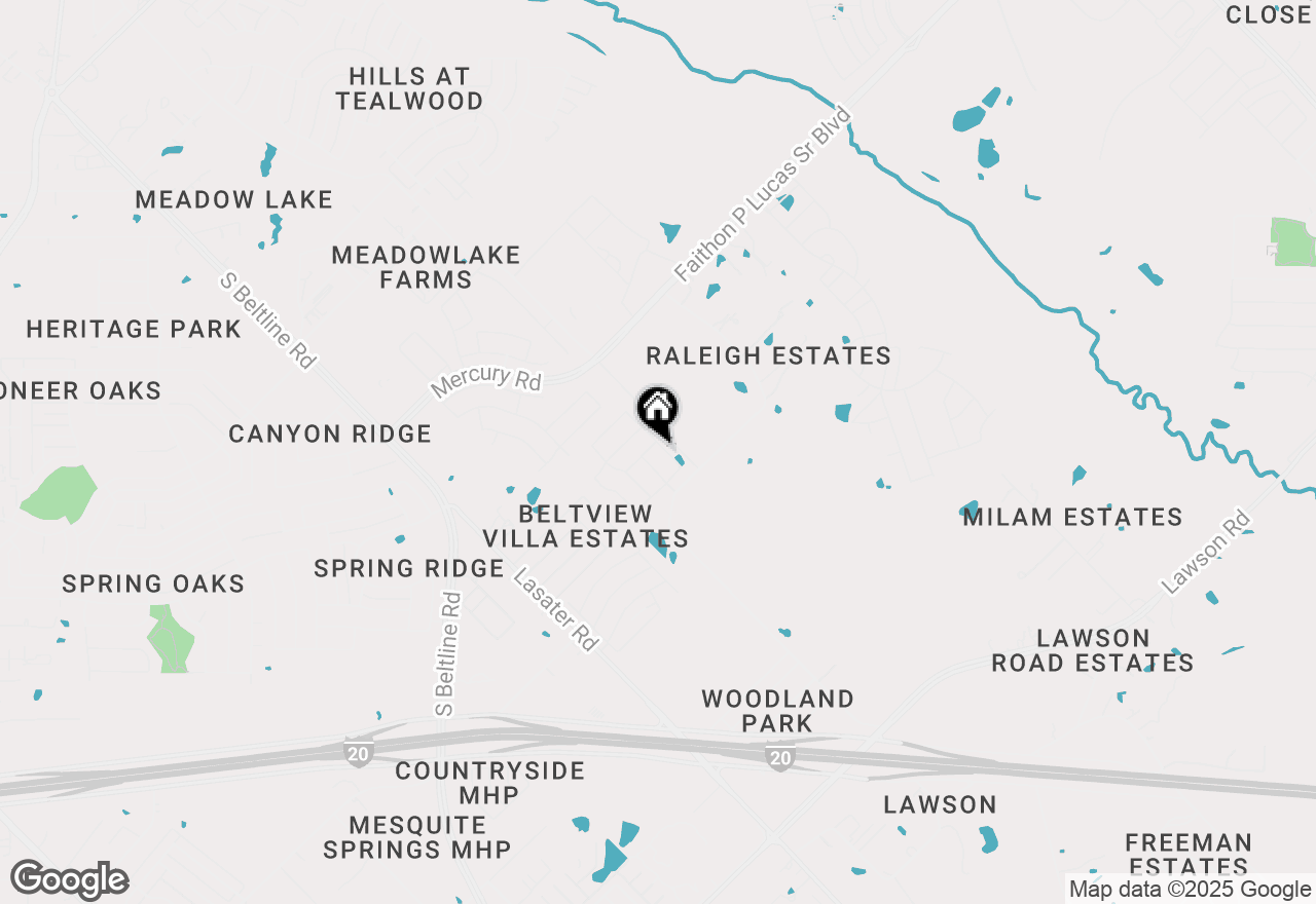 Map of 128 Glenwood Drive, Balch Springs, TX 75181