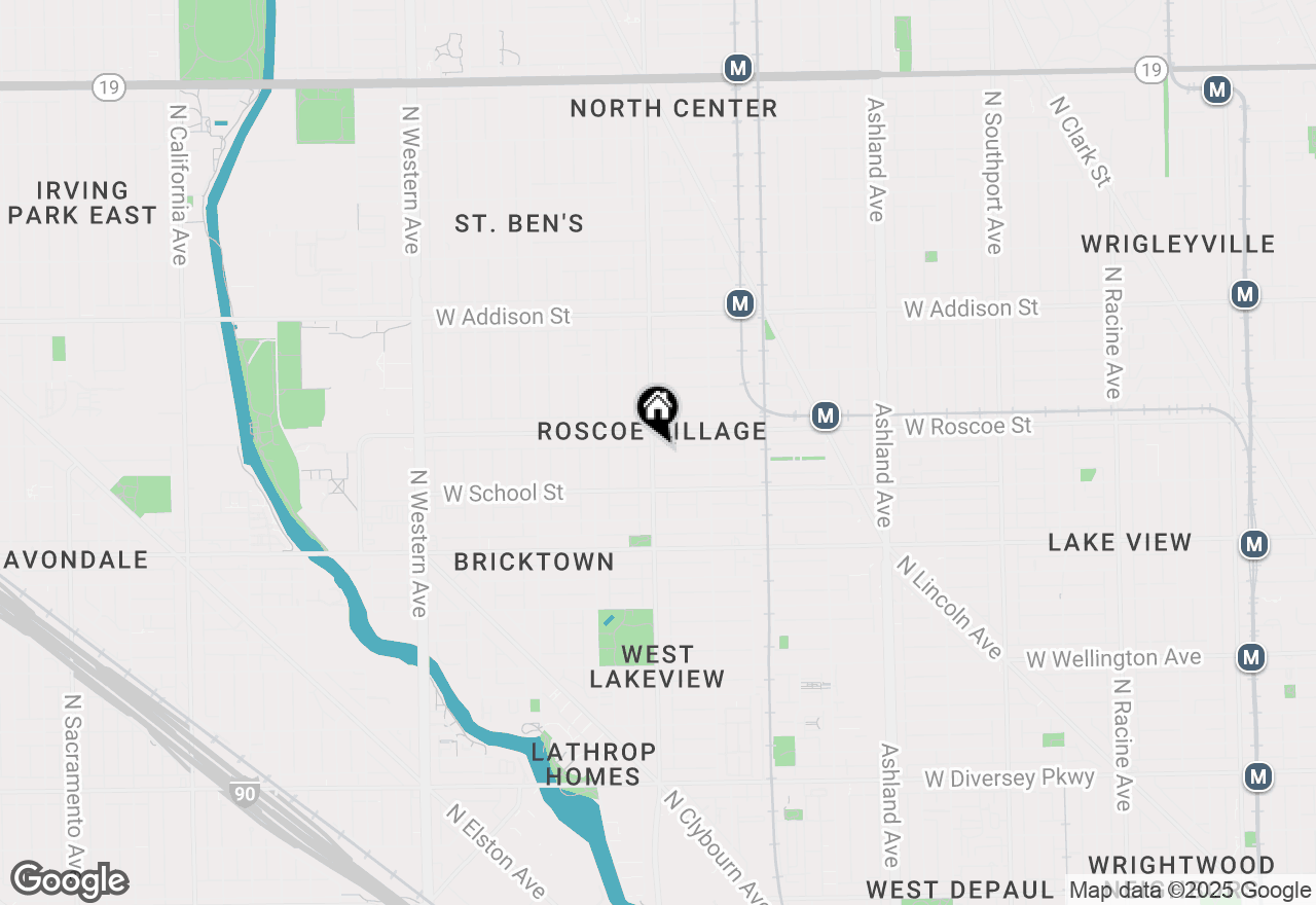 Map of 1954 W Henderson Street #2, Chicago, IL 60657