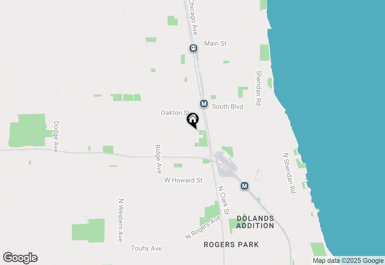 Map of 341 Custer Avenue #1, Evanston, IL 60202