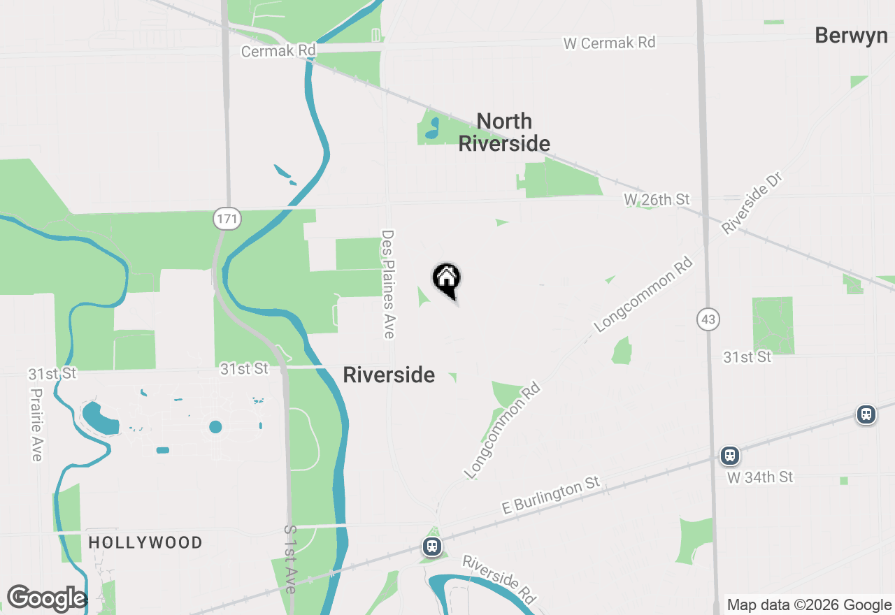 Map of 315 Bartram Road, Riverside, IL 60546