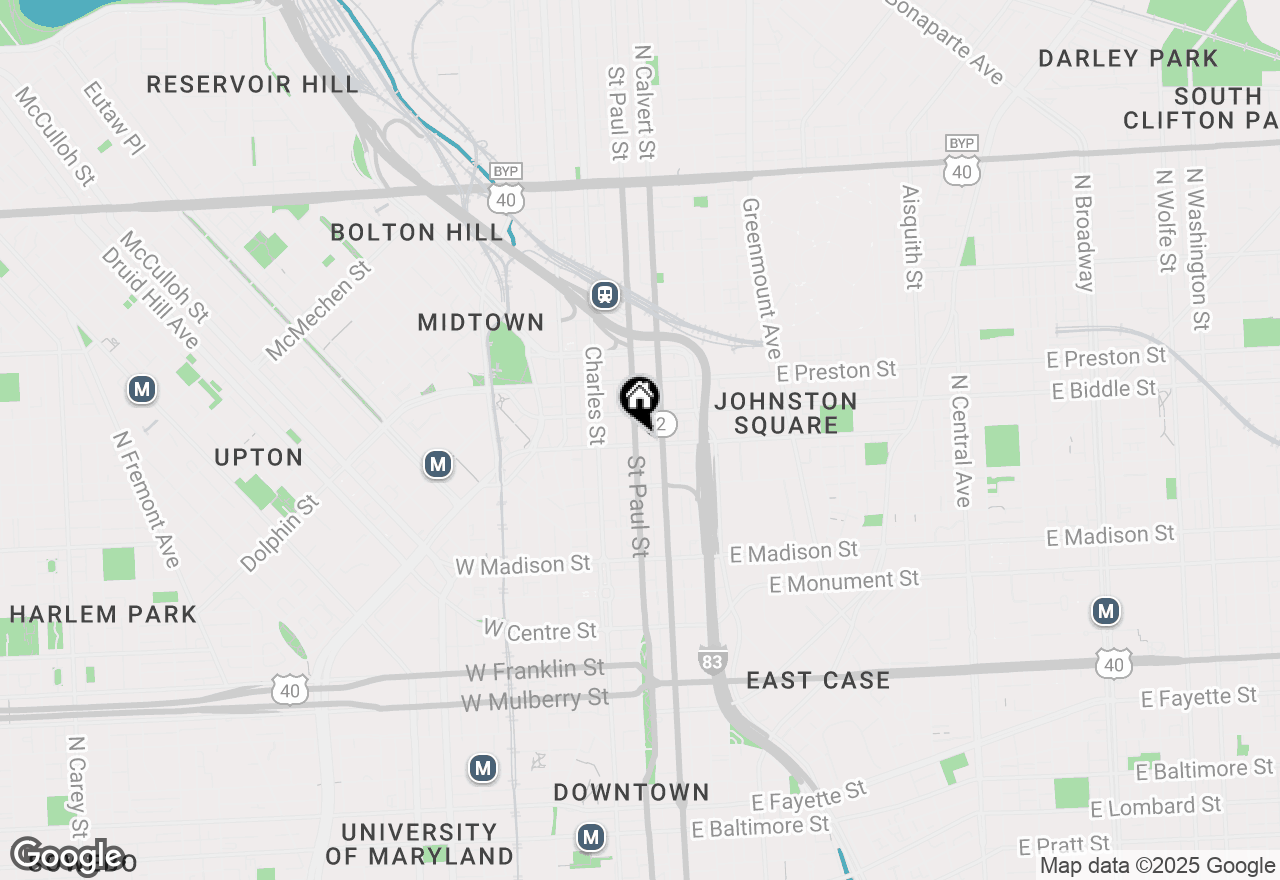 Map of 1101 Saint Paul Street #1402, Baltimore, MD 21202