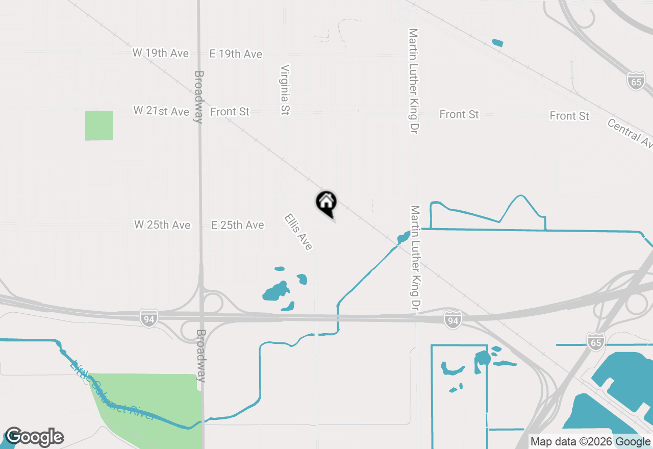 Map of 840 E 25th Avenue, Gary, IN 46407
