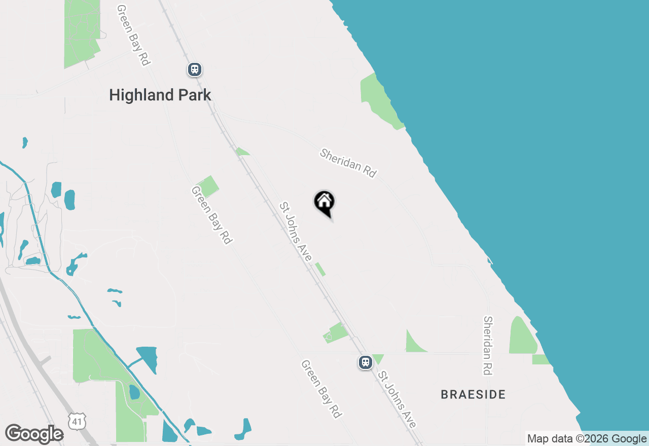 Map of 1174 Beech Lane, Highland Park, IL 60035