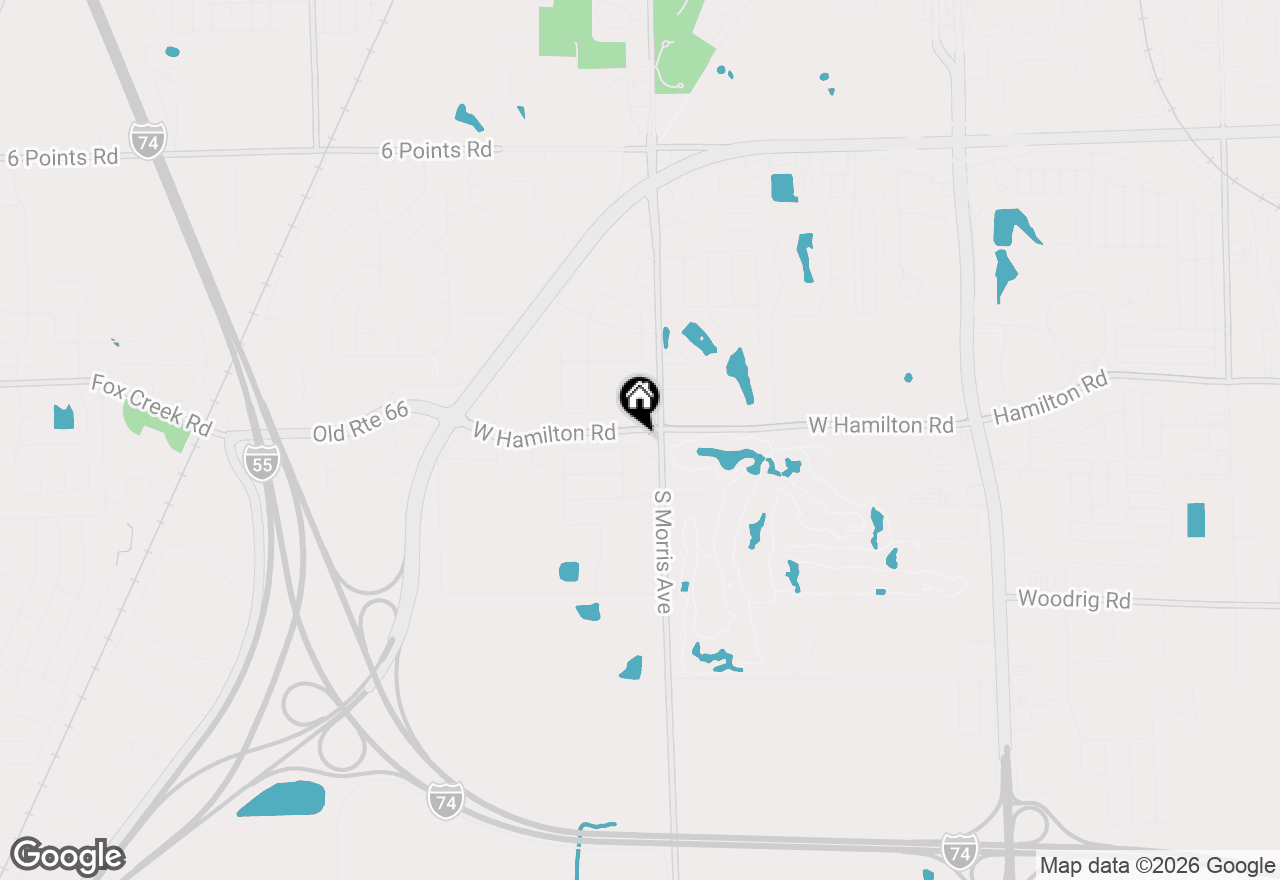 Map of 801 Wartburg Drive, Bloomington, IL 61704