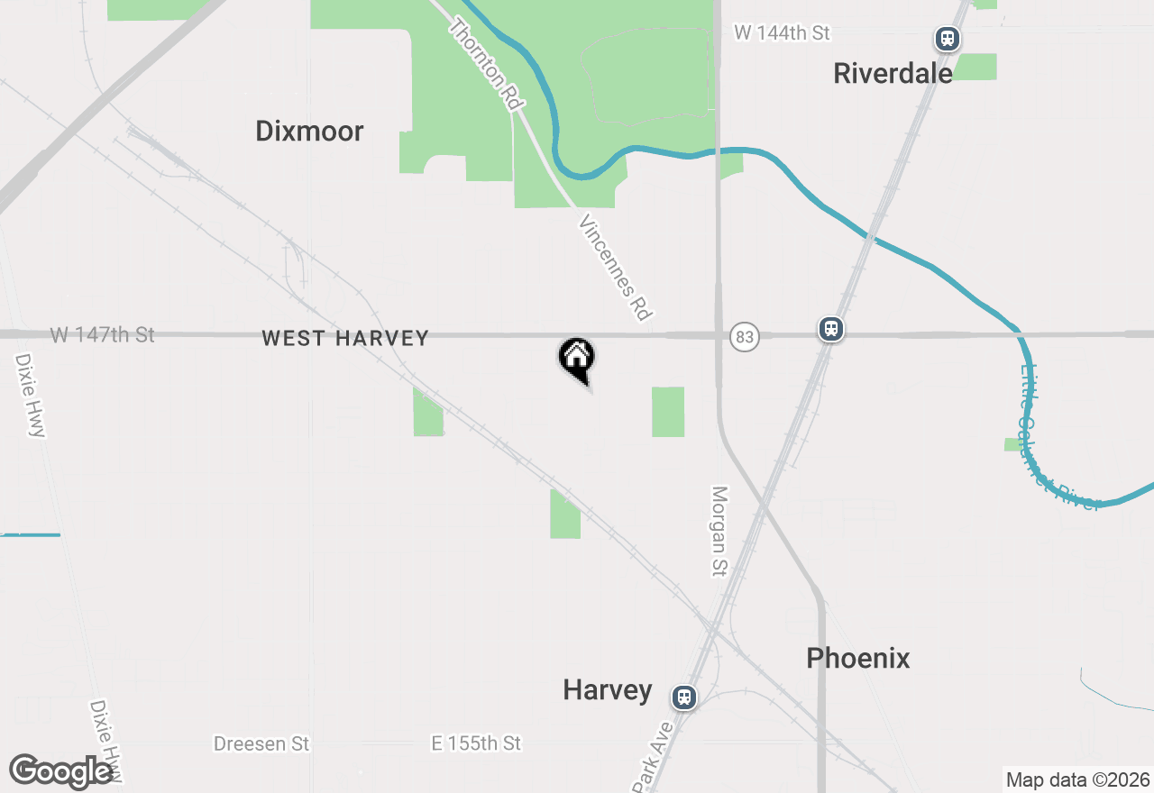 Map of 14808 Turlington Avenue, Harvey, IL 60426