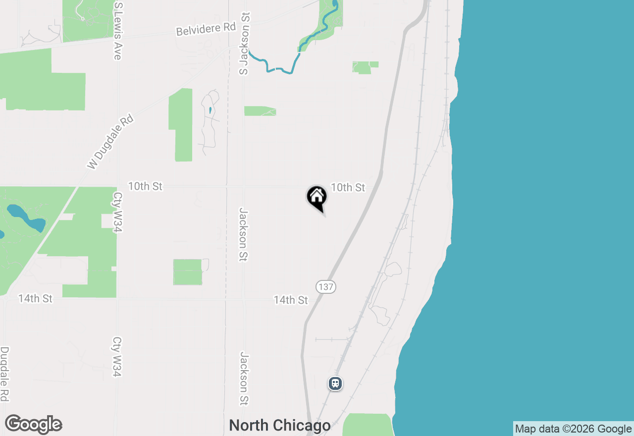 Map of 1101 Adams Street, North Chicago, IL 60064