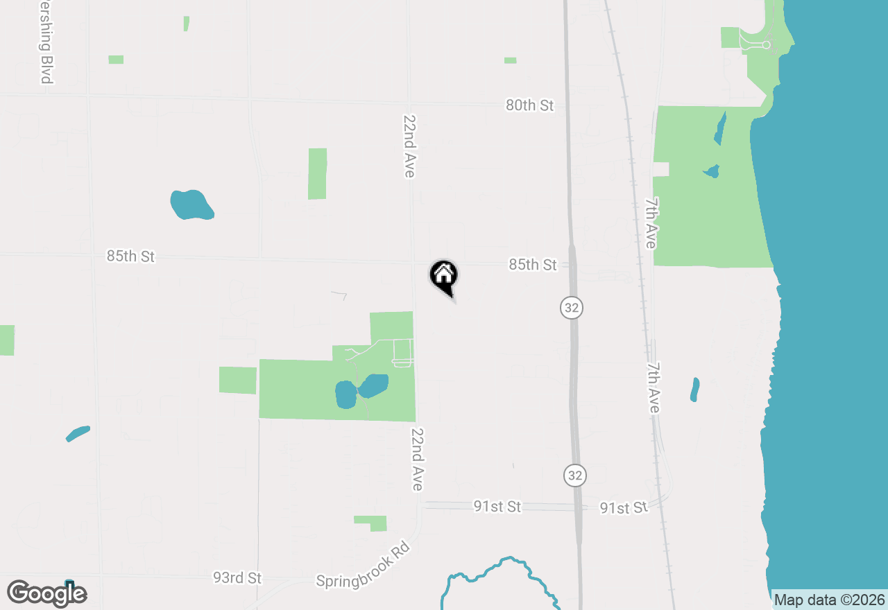 Map of 8604 20th Ave, Kenosha, WI 53143
