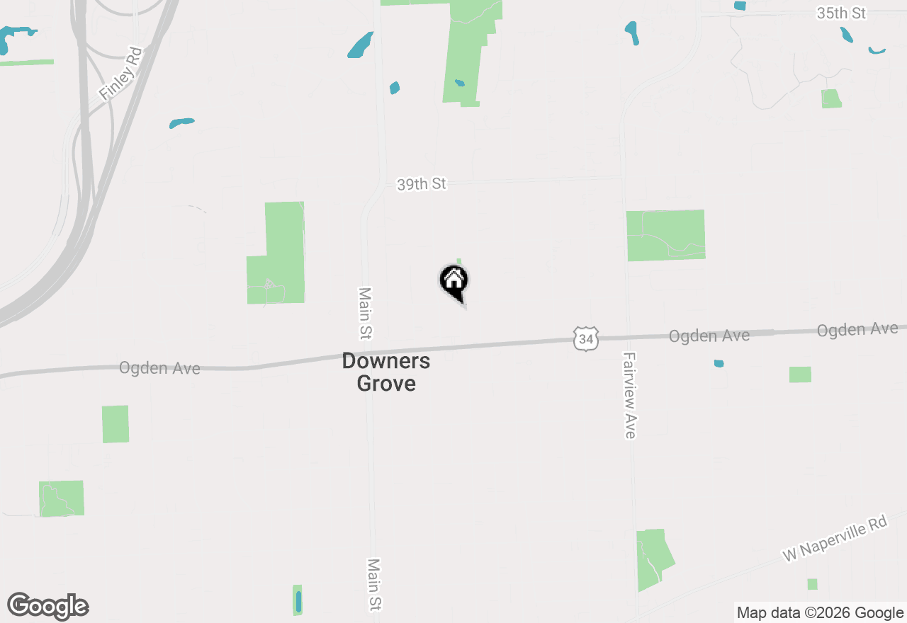 Map of 4216 Elm Street, Downers Grove, IL 60515