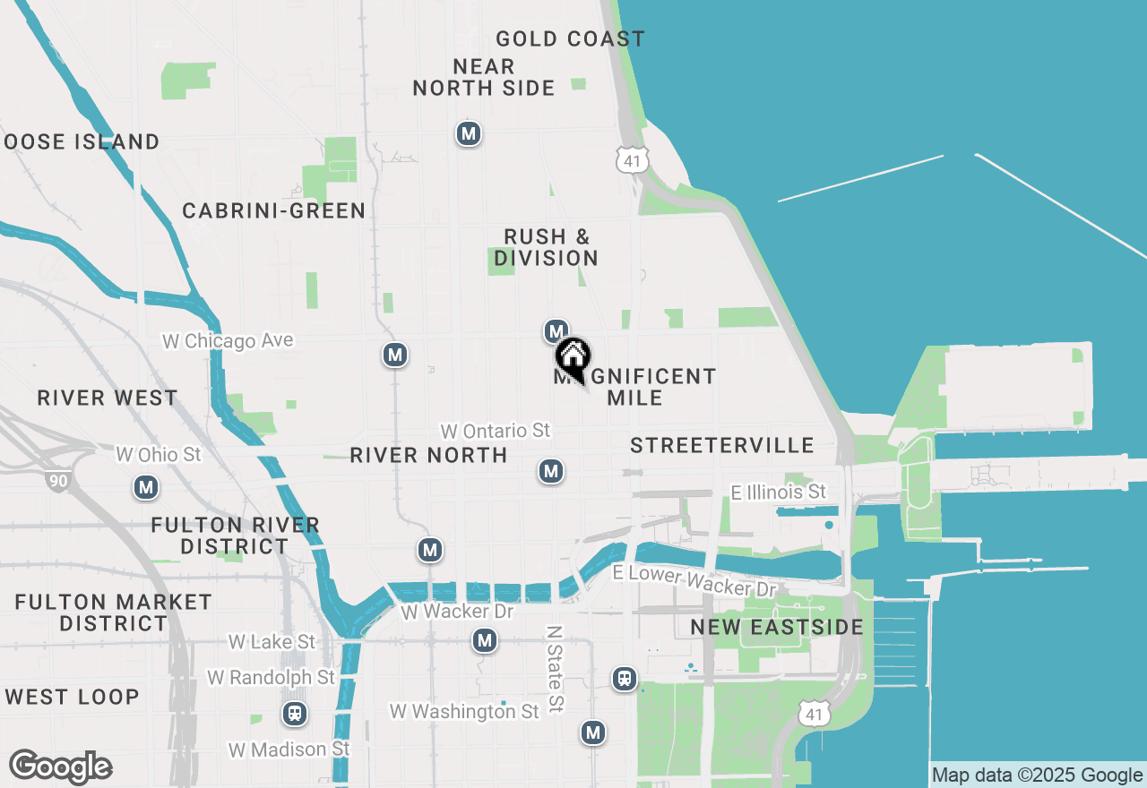 Map of 21 E Huron Street #1701, Chicago, IL 60611
