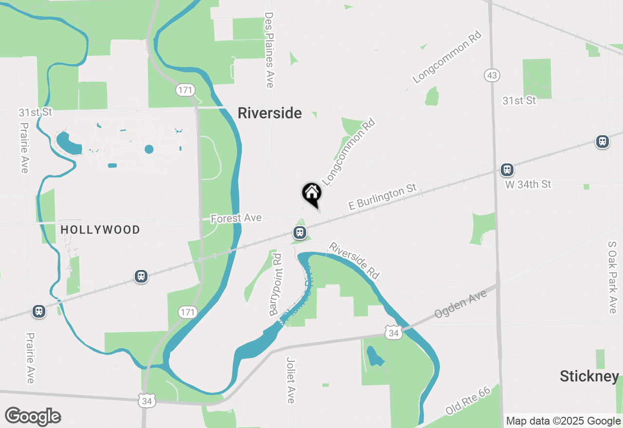 Map of 10 E Burlington Avenue #4A, Riverside, IL 60546